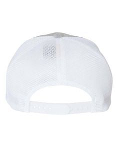 Adult 110® Mesh Cap - MELANGE SILVER/ WHITE - ONE SIZE | Flexfit Adult 110 Mesh Cap in Melange Silver/White | Cotton/Polyester Blend Adjustable White Mesh Hat, White Breathable Hat For Outdoor, White Adjustable Breathable Trucker Hat, Adjustable White Baseball Cap With Breathable Mesh, Adjustable White Baseball Cap For Outdoor, White Cap With Mesh Back, White 5-panel Snapback Hat, White Trucker Hat With Mesh Back, White Mesh Back Cap