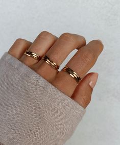 These rings are perfect for layering, wearing alone, or adding to a ring you already have. They are extremely strong. This is the price for one ring, if you want to order a stack, view our other listing with multiple rings discounted. Sleep in them, shower in them, LIVE in them! Classy Ring, Hair Cuffs, Multiple Rings, Chic Rings, Hammered Silver Ring, Hammered Ring, Hammered Band, Three Rings, Hammered Rings