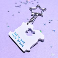 a keychain with a puzzle piece on it