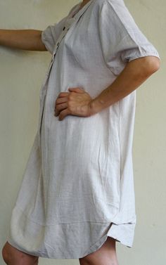 "A boho casual chic short sleeve cotton mix linen dress/tunic with curved hem. - Silhouette- - Loose fit body - Short sleeves - Pleated front dress - Curved hem - Hidden pockets in side seams of the dress - Body length - 94cm/37\" (longest part) Model is 161 cm. tall with the waist of 28\" and the hip of 38\" Status: ready to ship Weight: 302g Measurement: Tunic /dress (approximately) Shoulder: 16.25\" Bust: 42\" **can fit upto bust max38\" Armhole: 22\" Sleeve: 9\" Hip: 48\" **can fit upto bust Chic Smart Casual, Smart Casual Shorts, Tie Dye Pants, Festival Pants, Tie Dye Maxi Dresses, Tie Dye Maxi, Rainbow Dress, Dress Tunic, Body Dress