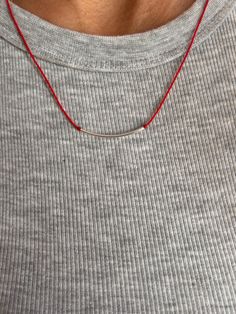 Made by Koï Design Adjustable;you can use it short or long or as a choker. 75 cm(29.5inches) Luck Necklace, String Necklace, Good Luck Necklace, Protection Jewelry, Red String, Red Necklace, Necklace Red, Sterling Silver Necklace, Sterling Silver Necklaces