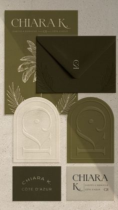 the packaging design for chakra k's chocolates is shown in green and white