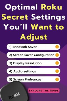 an ad for the roku secret setting system, with instructions on how to use it