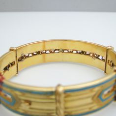 "For sale: (1) g037 18k Yellow Gold Pearl Bracelet PLEASE READ ENTIRE DESCRIPTION BEFORE PURCHASING Pre-owned item. Good condition. Please see pictures for details. Sold as is, as seen on pictures. This bangle contains 19 Pearls. It is not stamped, but has been tested for authenticity. Specifics: 18k Yellow gold Pearl Dimensions: 3.4 mm round Length: 7.75 inches Width: 14.4 mm Weight: 34.8 grams Please be 100% sure of your purchase before buying, as we do not offer refunds. We are more than happ Antique Yellow Gold Hallmarked Bangle, Antique Hallmarked Yellow Gold Bangle, Antique Stamped 14k Bangle Bracelet, Luxury Hallmarked Bracelets For Collectors, Heirloom 14k Stamped Jewelry Bangle, Antique Yellow Gold Cuff Bangle Bracelet, Antique Yellow Gold Hallmarked Cuff Bracelet, Antique Hallmarked Yellow Gold Cuff Bracelet, Luxury Gold Bangle Collectible