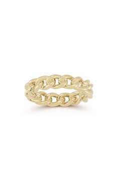 Get the edginess you crave with this curb-chain ring shaped from warm 14-karat gold and finished in bright polish. 5mm band width 14k gold Made in Turkey Ring Shapes, Chain Ring, Curb Chain, Womens Jewelry Rings, Rings Statement, Nordstrom Rack, Jewelry Box, Fine Jewelry, Size 7