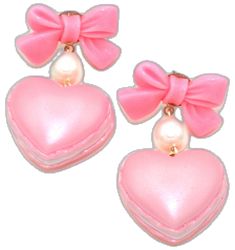 Valentine's Day Kawaii Dangle Jewelry, Kawaii Dangle Jewelry For Valentine's Day, Cute Heart Earrings For Valentine's Day Wedding, Cute Heart Earrings For Wedding On Valentine's Day, Cute Wedding Earrings For Valentine's Day, Cute Valentine's Day Jewelry, Valentine's Day Gift Kawaii Heart Earrings, Sweet Pink Heart-shaped Earrings, Sweet Pink Heart Dangle Earrings