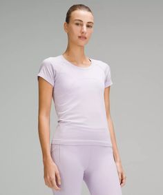 Swiftly Tech Short-Sleeve Shirt 2.0 *Race Length | Women's Short Sleeve Shirts & Tee's | lululemon Functional Running Tops Lululemon, Lululemon Compression Technical Activewear, Lululemon Technical Workout Tops, Functional Lululemon Tops For Running, Lululemon Athleisure Tops With Medium Support, Lululemon Activewear For Light Sports With Go-dry Technology, Functional Seamless Tops For Running, Lululemon Athleisure Top With Light Support, Lululemon Athletic Fit Activewear For Light Sports