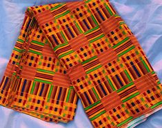 African Fabric wholesale/ Kente fabric Ankara Print | Etsy Multicolor Cotton Fabric With Vibrant Print, Cotton Fabric With Vibrant Multicolor Print, Vibrant Multicolor Cotton Fabric, Traditional Multicolor Summer Fabric, Fitted Multicolor Summer Fabric, Ghana Kente Cloth, Bridgerton Party, Fabric Wholesale, Kente Fabric