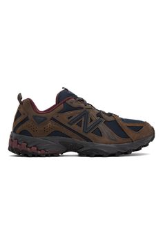 New Balance: Brown & Blue 610V1 Sneakers | SSENSE New Balance For Women, New Balance Brown, New Balance Outfit, Cowgirl Jeans, Military Coat, Brown And Blue, Classic Wardrobe, Suede Sneakers, Tall Boots