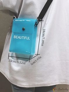 BirdinBag - Japanese-inspired Student Crossbody Bag with Mini Transparent Phone Case - New Summer Collection Transparent Phone Case, Style Preppy, Polyvinyl Chloride, Word Wrap, Bag Bag, Mini Fashion, Square Bag, Summer Collection, Lime Green