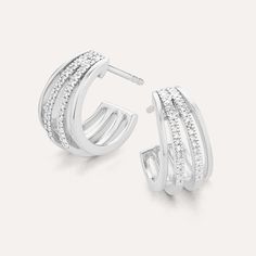 SKU# E-10651 Diamond Weight 0.10cts Earring Length 13.80 mm Width 8.80 mm Thickness 1.60 mm. Post back closure Finish 14k gold plated sterling silver or in sterling silver. Avoid contact with anything containing derivatives of alcohol. Huggie Earrings Gold, Diamond Stud Earrings, Huggie Earrings, Diamond Stud, Conflict Free Diamonds, Huggies Earrings, Diamond Earrings Studs, Gold Plated Sterling Silver, Diamond Studs