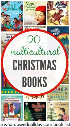 christmas books for children with the title overlay that reads 20 multi - cultural christmas books