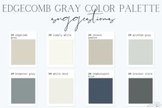 the gray color palette is shown in different shades