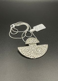 "Beautiful unique Solid Fine Silver Jewelry can be yours or a gift to loved one. This delicate piece was made in solid Silver. It means that is pure silver (.999 pure silver). Mark on the back side shown in photos Measures: 1-1/2\" (3.6cm) length x 7/8\" top and 1-7/8\" bottom wide 18\" Snake Chain is included Thick solid exclusive Pendant Hand made by me from Florida, US. The pendant have texture on the back side giving a complete look to this jewel.  See the photos, because they are part of th Hollywood Fl, Fine Silver Jewelry, Necklace Unique, Silver Pendant Necklace, Unique Necklaces, Sterling Silver Chain, Polymer Clay Jewelry, Snake Chain, Pure Silver