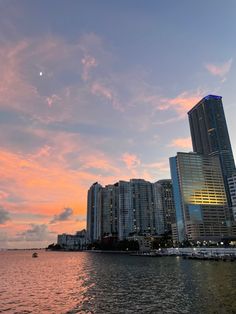 Brickell Miami sunset Florida ocean key keys water nature downtown skyline Brickell Miami