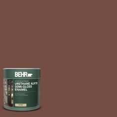 the behr paint is shown in brown