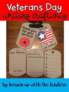 veterans day writing activity for kids to write and draw on the back of luggage tags