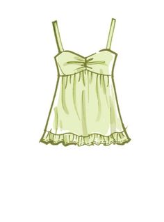 a drawing of a dress with a bow on the front and bottom, in green