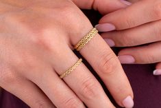 Our twist chain ring is made of 14k solid gold and is a minimalist and elegant band chain link that can accompany you for a day. Thanks to its style, you can combine it with different rings. The thickness is 2.27 mm. When you think of it as a gift for your loved ones, it will be a great gift choice. Our gold minimalist ring makes you happy for your loved ones on their birthdays, graduations, anniversaries, mother's day, or Valentine's day. 🎁 If you want, you can add a gift note for your loved o Minimalist Tarnish Resistant Chain Ring For Wedding, Yellow Gold Stackable Open Chain Ring, Yellow Gold Sterling Silver Rings With Adjustable Chain, Elegant Everyday Rings With Adjustable Chain, Yellow Gold Chain Ring As A Gift, Stackable 14k Yellow Gold Chain Ring, Elegant Everyday Ring With Adjustable Chain, 14k Yellow Gold Stackable Chain Ring, Elegant 14k Gold Cable Chain Ring