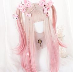 Fashion Lolita Pink Pastel Wig PN5692 Tips: 1cm = 0.3937inch Size:60cm Material:high temperature wire Only sell wigs, accessories and braids are just for photo effects (Please allow 1-3cm differs due to manual measurement.As different computers display colors differently,the color of the actual may vary slightly from the above images.Thanks for your understanding.) ●About Shipping: We attach great importance to the orders of each customer and parcel delivery. 1.Processing time: 2-3 business days. 2.Shipping time: 10-15 business days to US, please allow 3-4 weeks shipping to other country.(Shipping times can be affected by variable customs clearance times or public holidays.) Light Pink Wig, Pigtail Wig, Kou Diabolik Lovers, Harajuku Hair, Pastel Wig, Basic Hairstyles, Kawaii Outfit Ideas, Kawaii Wigs, Hair Illustration