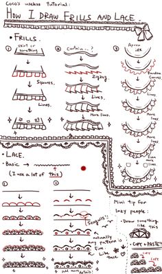 an image of how to draw frisbees and lines in pencil on paper