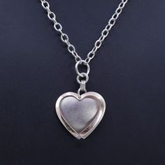 18" 5mm, vintage sterling silver handmade necklace, 925 circle chain with two tone double heart Pendant, stamped 925 Vintage Sterling Silver Heart Charm Necklace, Vintage Silver Jewelry For Valentine's Day, Vintage Silver Charm Necklace For Anniversary, Vintage Silver Charm Necklaces For Anniversary, Silver Vintage Charm Necklace For Anniversary, Heart Shaped Hallmarked Silver Locket Necklace, Vintage Silver Charm Necklace With Heart Pendant, Vintage Sterling Silver Charm Necklaces For Anniversary, Silver Sterling Double Heart Locket Necklace