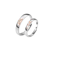 These matching promise couple rings are the perfect way to show your special someone that you care. Featuring a stylish design, these rings are sure to be a cherished reminder of your commitment and love. Make a promise you can keep with these beautiful rings. Material: cupronickel White Couples Rings For Valentine's Day, Promise Rose Gold Couple Rings With Open Design, Rose Gold Open Couple Rings For Promise, Rose Gold Promise Couple Rings With Open Design, Silver Couple Rings For Valentine's Day Proposal, Valentine's Day Silver Couple Rings For Proposal, Personalized Couple Rings For Promise, White Gold Couple Rings For Valentine's Day, Valentine's Day Couple Rings In White Gold