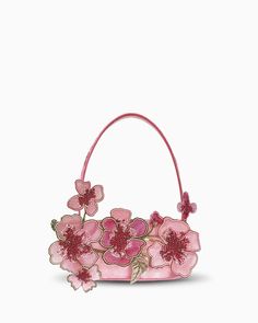 Pink Bead Embellished Shoulder Bag - JW PEI Nature Creatures, Bead Embellishment, Dream Bags, Luxury Bags Collection, Girly Bags, Luxury Purses, Fancy Bags, Pretty Bags, Magical World