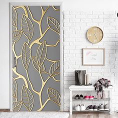 PRICES MAY VARY. Door Wallpaper Mural Stickers are made of high quality PVC, eco-friendly, waterproof, reusable with on damege, easy to use and clean. Size: 3D Door Decal includes 2 pcs of size 15.2"x 78.7", the finish whole size is 30.3"x78.7". This is a set of DIY door sticker, which can be put them together by yourself. The door decal is suitable for smooth, clean, and dry surfaces, such as glass, metal, dust-free walls. furniture, mirrors, windows and so on. Not suitable for dirty or rough surface. Pls note to clean the surface before you paste it. Fashion and various pattern, vivid 3D visual effect, print art and modern design into an eye-catching mural, make your home more beautiful. Before order this 3D Door Sticker Wall Mural Wallpaper ,please measured the size of your door to ensu Self Stick Wallpaper, Deur Sticker, Stair Art, Wallpaper Waterproof, Metal Room, Design Door, Door Sticker, Door Murals, Wall Decor Decals