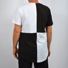 We have some wonderful two tone tees made in unusual patchwork designs. These white and black shirts are great for streetwear as well as your alternative fashion look. It's comfortable unisex wear is flattering for both men and women. Unique design will help you to show your personality. In our t-shirts use high-quality ring-spun cotton. T-shirts made from ring-spun cotton fabric are very airy, durable and easy to clean. * High quality Products * Fabric: 97% cotton, 3% Elastan; * Weight: 190 g/m Black Crew Neck T-shirt With Patchwork, Trendy Streetwear T-shirt With Patchwork, Trendy Black Patchwork T-shirt, Short Sleeve Patchwork Shirt For Streetwear, Patchwork Short Sleeve Shirt For Streetwear, Short Sleeve Tops With Contrast Panels For Streetwear, White Patchwork Tops For Streetwear, Patchwork Cotton Tops For Streetwear, Cotton Patchwork Top For Streetwear