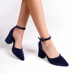 BLUE VELVET HEELS, BLUE VELVET SHOES, BLUE HIGH HEELS, NAVY BLUE HEELS, BLUE BLOCK HEELS, BLUE WEDDING SHOES, ANKLE STRAP HEEL, BRIDAL SHOES As Eleanor Louise, we stand out with our Navy Velvet heeled shoes that combine style and comfort. Specifically designed for brides, these shoes are crafted with high-quality materials. * Made from Navy Velvet and Premium Vegan Leather, our shoes are equipped with an ankle strap that provides comfort throughout the day. * Completing your style and boosting your confidence is the most elegant way! Navy Velvet 3.15-inch (8 cm) high-heeled shoes offer elegance and chicness with every step. Whether it's for daily wear or a special event, these shoes not only add height but also provide a sophisticated touch to your style. * Their classic and elegant design Blue Heels With Heel Strap And Round Toe, Blue Ankle-high Heels For Party, Ankle-high Blue Heels For Party, Blue Ankle-high Heels With 4-inch Heel, Blue Party Court Shoes With Round Toe, Blue Round Toe Court Shoes For Party, Blue Elegant Round Toe Block Heels, Elegant Blue Block Heels With Round Toe, Elegant Blue Block Heels With Padded Heel