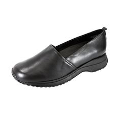 24 Hour Comfort April Women Wide Width Squared-Toe Clog Is Amazingly Comfortable And Stylish For This Season. These Ladies 1.5" Low-Heel Shoe Has A Rubber Outsole Which Provides Maximum Traction, And Action Leather Upper To Enhance Breathability Which Doesn't Bother Your Feet Throughout A Continuous Working Day. Find A Large Selection Of Wide Width Styles At Our Official Website Fazpaz.Com & Receive An Instant $20 Gift Credit, Free Shipping & Exchanges & 1-Year Returns. Leather Slip-resistant Closed Toe Loafers, Slip-resistant Leather Closed Toe Loafers, Slip-resistant Leather Loafers With Closed Toe, Classic Round Toe Walking Shoes For Work, Synthetic Closed Toe Slip-ons For Office, Synthetic Closed Toe Slip-ons For Work, Office Slip-ons With Cushioned Footbed And Closed Toe, Office Slip-ons With Cushioned Footbed, Classic Workwear Walking Shoes With Round Toe