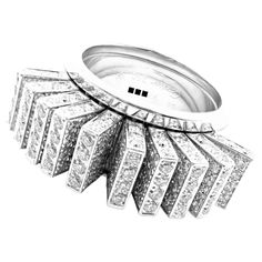 Cartier Diamond Fan White Gold Ring | From a unique collection of vintage Cocktail Rings at https://www.1stdibs.com/jewelry/rings/cocktail-rings/. Luxury Cartier Diamond White Rings, Cartier Diamond White Diamond Rings, Luxury Cartier Diamond Ring With Vvs Clarity, Cartier Silver Diamond Ring, Cartier Diamond White Ring With Diamond Accents, Luxury Cartier White Gold Diamond Ring, Cartier Luxury White Gold Diamond Ring, Cartier White Diamond Ring With Accents, White Cartier Diamond Ring With Accents