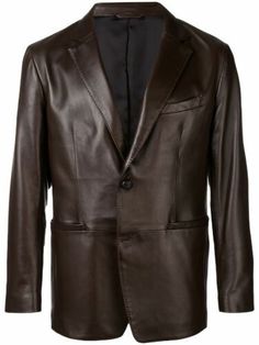 Dark Brown Coat, Lambskin Leather Blazer, Designer Blazers For Men, Slim Fit Coat, Lambskin Jacket, Salvatore Ferragamo Men, Designer Blazers, Easy Rider, Blazer Designs