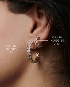 Anchor your ear party with the Cailin Silver Crystal Hoop Earrings in White Crystal. Featuring an elegant single row of crystals, you’ll be the center of attention in these stunning statement hoops. Metal: Rhodium Over Brass Material: White Crystal Closure: Earpost Size: 1" Outside Diameter Dune Jewelry, Huggie Earrings Silver, Full Glam, Ear Party, Kendra Scott Earrings, Crystal Hoop Earrings, Gold Crystal, Huggie Earrings, Silver Crystal