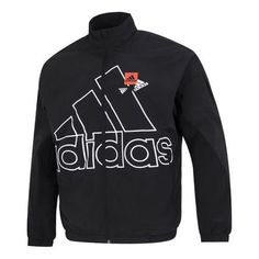 Men's adidas Mh Bp3 Wvjkt Large Logo Athleisure Casual Sports Woven Jacket Autumn Black HP1433 Casual Adidas Activewear For Spring, Casual Breathable Track Jacket For Fall, Urban Style Track Jacket For Sports, Technical Moisture-wicking Track Jacket For Streetwear, Breathable Sportswear Outerwear, Breathable Casual Sports Outerwear, Breathable Sporty Outerwear For Sports, Sporty Breathable Track Jacket For Fall, Casual Breathable Hooded Track Jacket