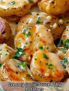 22222222 Dill Scalloped Potatoes, Dishes Served With Rice, What To Make With Yellow Potatoes, White Sauce For Potatoes, Delicious Side Dishes For Dinner, Creamy Garlic Potatoes In Oven, Side Potatoes Dishes, Garlic Cream Potatoes, Potato Recipes That Freeze Well