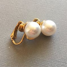 Pearl Clip On Earrings made with Swarovski Pearls in White or Cream Ivory in Gold or Silver  choice Classic Round Hypoallergenic Clip-on Earrings, Classic White Clip-on Pearl Earrings, Elegant White Hypoallergenic Clip-on Earrings, Classic Pearl Clip-on Earrings For Formal Occasions, White Pearl Clip-on Earrings For Formal Occasions, White Clip-on Pearl Earrings For Formal Occasions, Formal Pearl Clip-on Bridal Earrings, Formal Clip-on Bridal Earrings With Pearls, Formal Bridal Pearl Clip-on Earrings