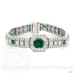 Formal White Gold Diamond Bracelet With Emerald, Emerald Diamond Bracelet In White Gold For Formal Events, Formal Green Diamond Bracelet With Gemstone, Green Gemstone Diamond Bracelet For Formal Occasions, Formal Emerald Cut Diamond Bracelet, Classic Formal Diamond Bracelet With Gemstone, Elegant Formal Emerald Diamond Bracelet, Emerald White Gold Bracelet, Elegant Emerald Diamond Bracelet For Formal Occasions