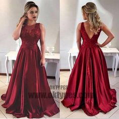 Burgundy Prom Dress Long, Gown Graduation, Burgundy Prom, A Line Prom Dress, Graduation Party Dresses, Prom Dresses 2018, Floor Length Prom Dresses, Burgundy Prom Dress, Afghan Dresses