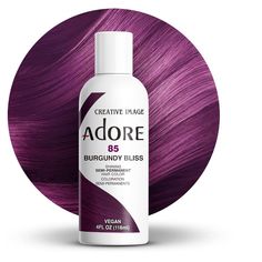 Pack of 1 Adore Hair Color - please verify color name in the Product Title Transform your hair with the vibrant and long-lasting hues of Creative Image Adore Semi-Permanent Hair Color. This innovative hair dye is designed to infuse each strand with rich, radiant color while maintaining the health and integrity of your hair. Free from harsh chemicals like ammonia, peroxide, and alcohol, Adore provides a gentle yet effective coloring experience that leaves your hair feeling soft, silky, and full of life. Adore’s unique formula is enriched with natural ingredients that nourish and condition your hair, ensuring that it remains healthy and vibrant. The semi-permanent nature of the dye means that it gradually fades over time, allowing you to experiment with different shades without the long-term Adore Hair Color, Orchid Hair Color, Raspberry Hair Color, Adore Hair Dye, Raspberry Hair, Bts Backpack, Semi Permanent Hair Color, Permanent Hair Color, Hair Tips