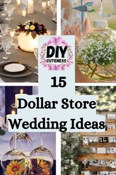 dollar store wedding ideas with flowers and candles