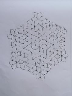 an image of a drawing on paper with flowers