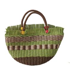 TAVIMART - Fashion Striped Tassel Straw Women Hanbbags Designer Paper Woven Basket Bag Handmade Summer Beach Tote Bags Bali Purses Size:length 26cm*height 20cm Green Handheld Straw Bag For Shopping, Green Handheld Shopping Bag, Green Rectangular Bucket Bag, Green Handheld Bag For Summer, Green Woven Handheld Straw Bag, Green Handheld Woven Straw Bag, Green Straw Shoulder Bag For Shopping, Handheld Green Woven Straw Bag, Green Handheld Straw Bag For Travel