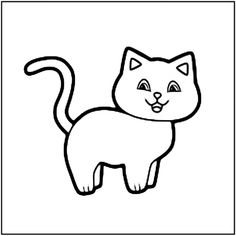 a black and white drawing of a cat