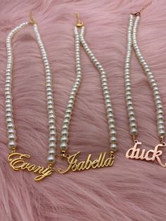 "Name: Pearl Name Necklace, Pearl Necklace, Personalized Necklace,Custom Pearl Necklace, Name Necklace, Custom Jewelry, Pearl Chain Letter Necklace , Custom Name necklace, Pearl Chain Name Necklace, Personalized Necklace, Nameplate Necklace, Name Necklace, Pearl Necklace, Gold Name Necklace, Silver Name Necklace, Beach Necklace, Summer Jewelry Gift:Name necklace with pearl chain can be a perfect gift for you and your loved ones(women, mother, sisters, friends, BFF, best bitches, daughter grandmo Pearl Necklace With Name, Personalized Beaded Necklaces For Gifts, Personalized Gold Beaded Necklaces For Gift, Personalized Gold Beaded Necklace For Gift, Adjustable Personalized Necklace For Parties, Custom Name Necklaces With Round Beads For Gifts, Custom Name Necklace With Round Beads For Gifts, Custom Name Round Beads Necklace For Gift, Customizable Party Necklaces