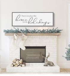 a fireplace with stockings and stockings on it in front of a sign that says the bodeaux family