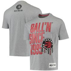 This comfortable shirt is a perfect representation of longstanding Toronto Raptors fandom. It's an athletic fitting shirt crafted with a blend of cotton and spandex, giving it just the right amount of stretchiness. Big and bold Toronto Raptors graphics are the highlight of this tee, which makes it the perfect focal point for a stellar game day ensemble. Brand: BALL'N Crew neck Imported Machine wash with garment inside out, tumble dry low Material: 95% Cotton/5% Spandex Officially licensed Screen Tri-blend T-shirt With Graphic Print For Fans, Crew Neck T-shirt With Front Print For Fan Events, Throwback Sports T-shirt With Screen Print, Sports Events Fan Apparel T-shirt With Front Print, Streetwear Graphic T-shirt For Baseball Season, Fan Apparel T-shirt With Front Print, Crew Neck Top With Front Print For Fans, Sporty Fan Merchandise T-shirt With Front Print, Sporty T-shirt With Front Print For Fans