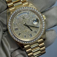 Paper Watch, Good Year, Rolex Day Date, Bezel Diamond, Rolex, Vision Board, Yellow Gold, Yellow, For Sale