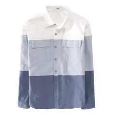 Product Description * Item:Patchwork Lapel Loose Square-neck Shirt Jackets Cotton Long Sleeve Men's Shirt * Condition: 100% Brand New * Color:white blue * Size:AsianM-3XL * Package:1pc  (without any accessories ）    Please note: 1.Please allow a little error due to manual measurement. 2.The color maybe a little difference because of the light,screen reflection etc. 3.If you are not sure what size to choose, you can tell us your height and weight, we will recommend the right size for you. Shippin Mens Shirt Color, Jacket Patchwork, Patchwork Shirt, Pockets Fashion, Mens Spring Fashion, Work Suits, England Fashion, Mens Spring, Japan Fashion